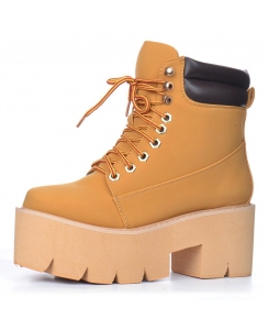 Черевики жіночі на платформі Jeffrey Campbell Nirvana Yellow Boot style