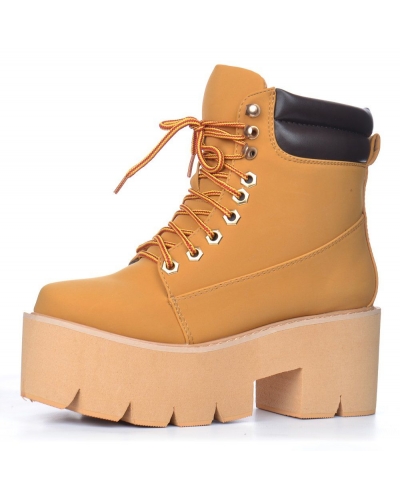 Черевики жіночі на платформі Jeffrey Campbell Nirvana Yellow Boot style