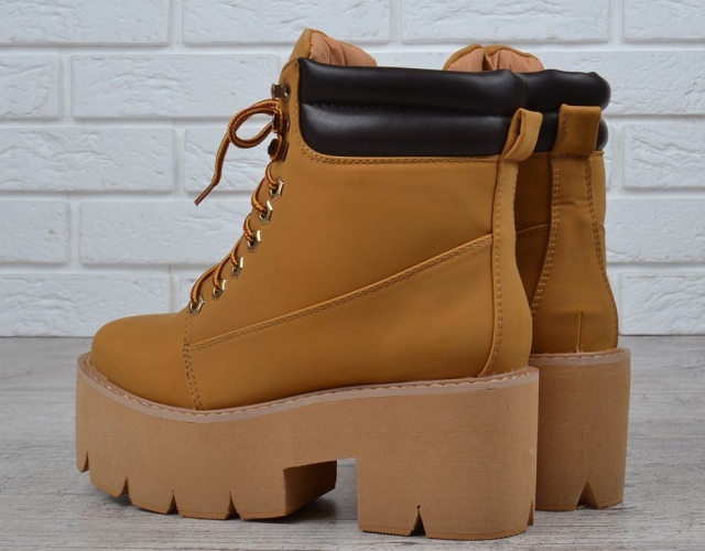 Черевики жіночі на платформі Jeffrey Campbell Nirvana Yellow Boot style