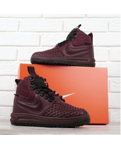 Кросівки шкіряні Nike air force 1 high бордові Індонезія