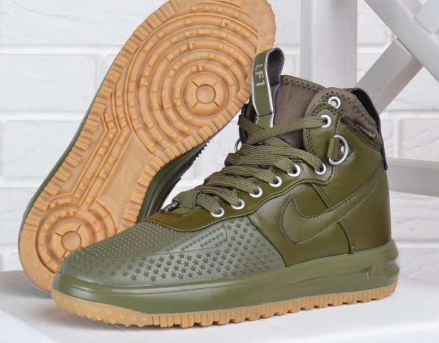 Кросівки жіночі Nike Lunar Force 1 Duckboot Medium Olive хакі оливка