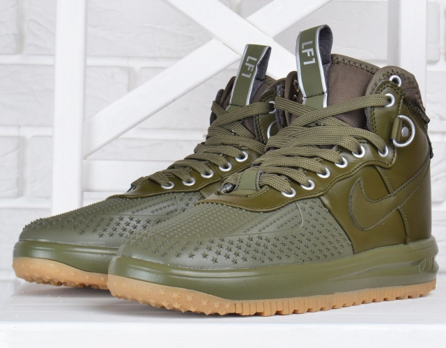 Кросівки жіночі Nike Lunar Force 1 Duckboot Medium Olive хакі оливка