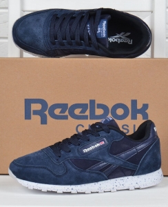 Кроссовки женские замшевые Reebok Classic Blue темно синие