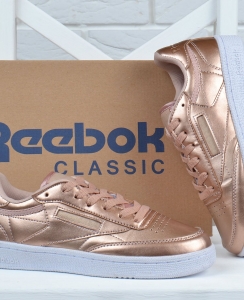 Кроссовки женские кожаные Reebok Classic Run розовое золото Вьетнам