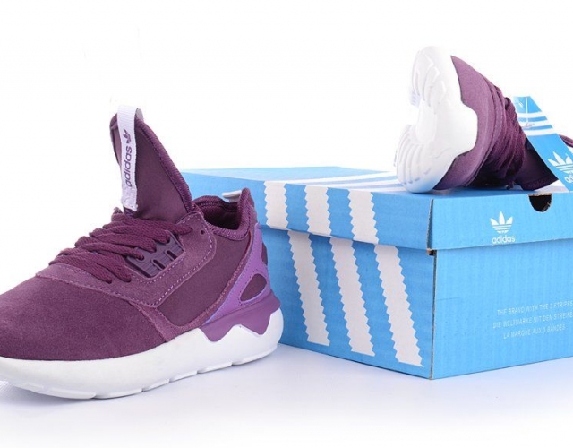 Кроссовки женские Adidas Tubular Violet замшевые