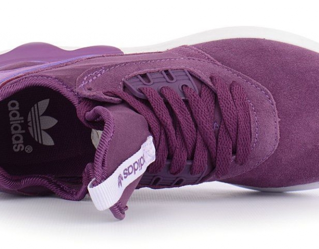 Кроссовки женские Adidas Tubular Violet замшевые