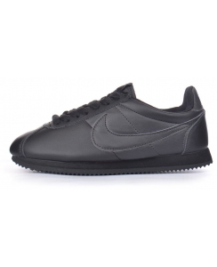 Кросівки шкіряні чорні Nike Classic Cortez Black Індонезія