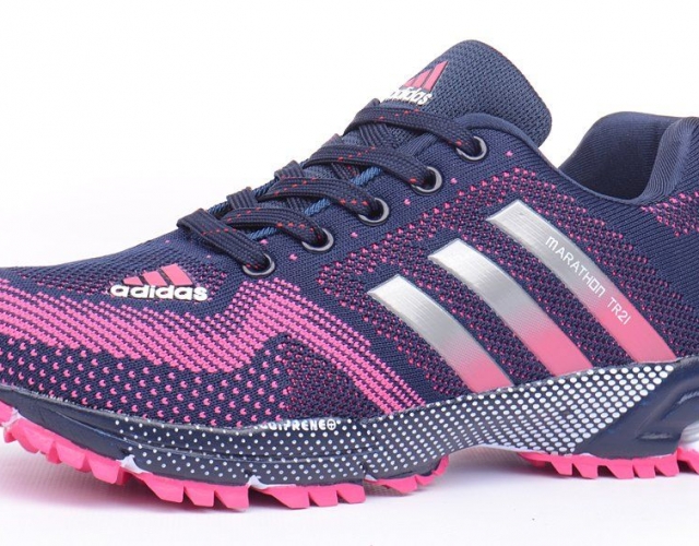 Кроссовки Adidas Marathon TR 21 синие с розовым