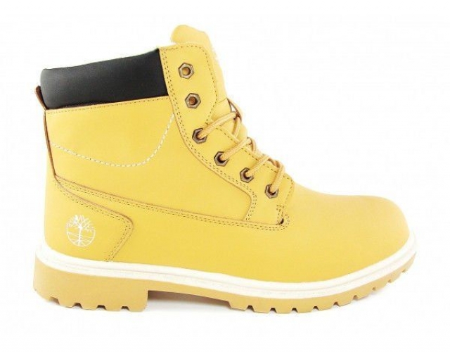 Черевики чоловічі зимові шкіряні на хутрі Timberland Classic Yellow