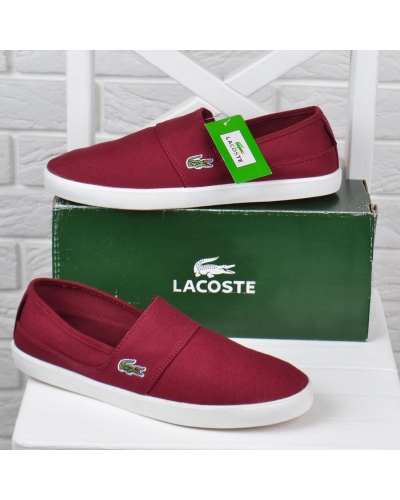 Кеди чоловічі текстильні Lacoste Ortholite бордові