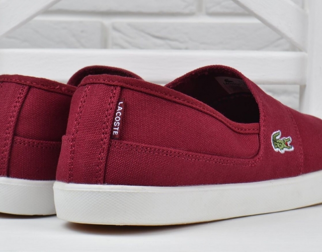 Кеди чоловічі текстильні Lacoste Ortholite бордові