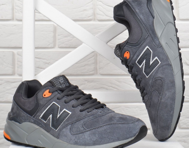 Кросівки чоловічі замшеві New Balance 999 size + сірі антрацит