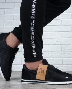 Кросівки чоловічі текстильні замш Nike Cortez Black чорні