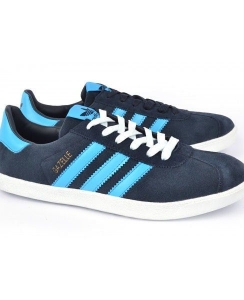 Кросівки чоловічі замшеві сині Adidas Gazelle