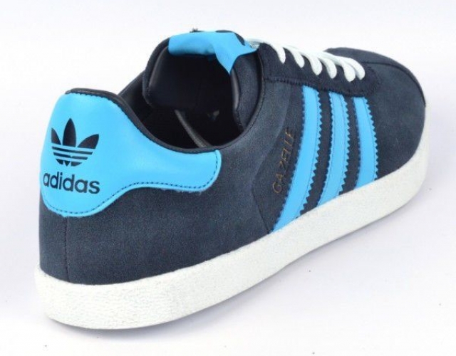 Кросівки чоловічі замшеві сині Adidas Gazelle