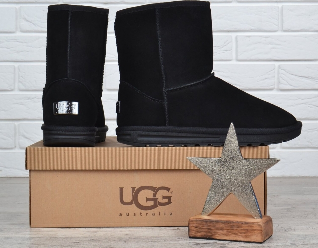 Угги мужские замшевые зимние сапоги UGG Australia черные