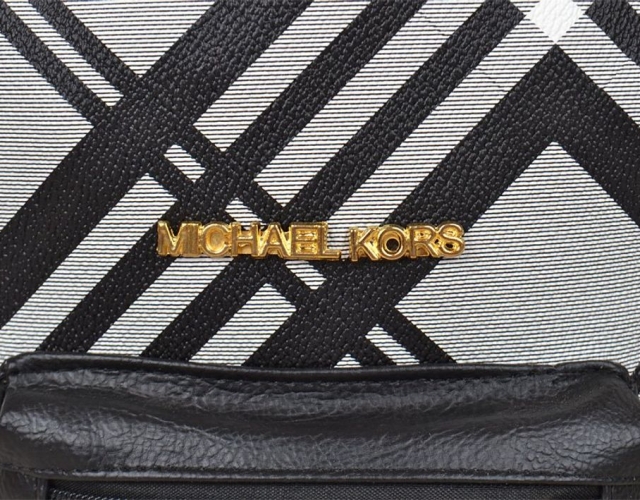 Рюкзак жіночий міні чорний з білим Michael Kors black and white