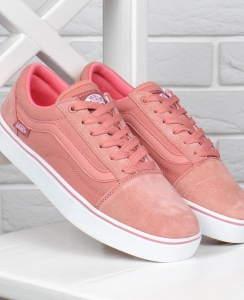 Кеди жіночі замша і текстиль Vans Old Skool Pink рожеві