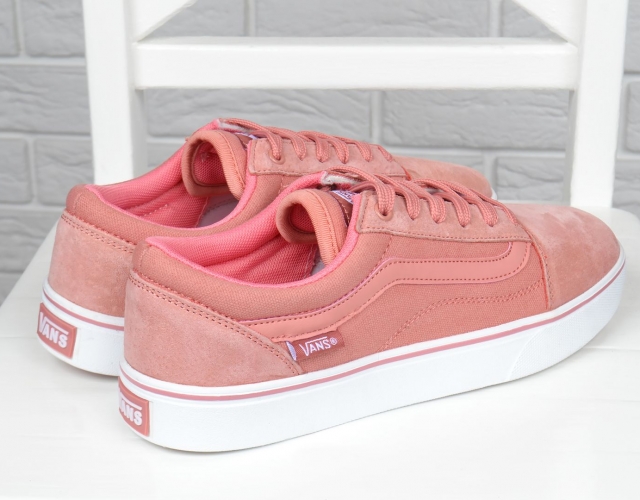 Кеди жіночі замша і текстиль Vans Old Skool Pink рожеві