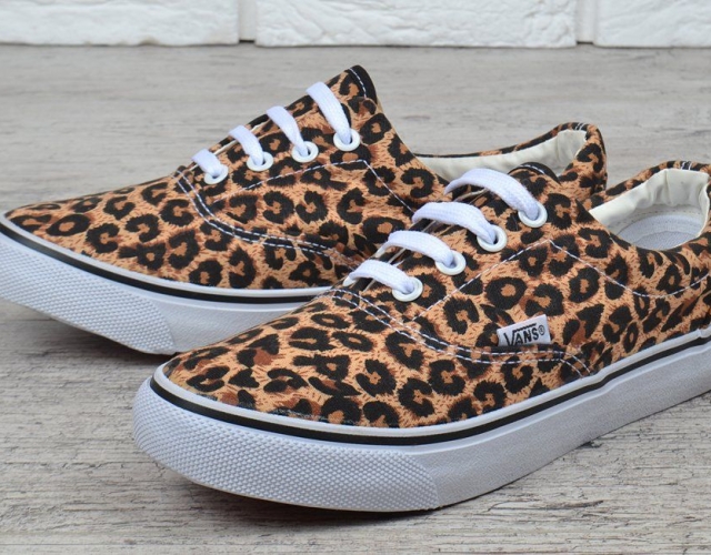 Кеди жіночі леопардові Vans Authentic Leopard коричневі