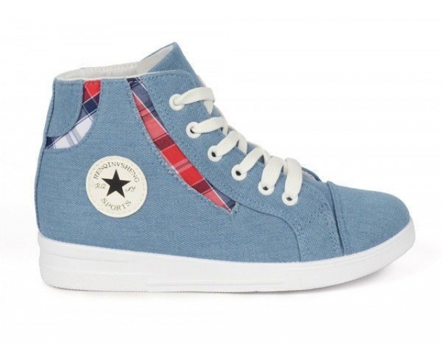 Кеди сліпони жіночі світлий джинс «Converse Blue»