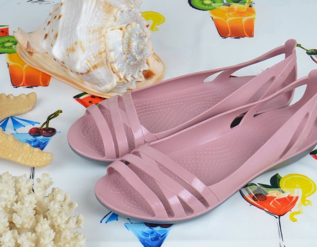 Балетки жіночі крокси Clogs Huarache пудрові полегшені